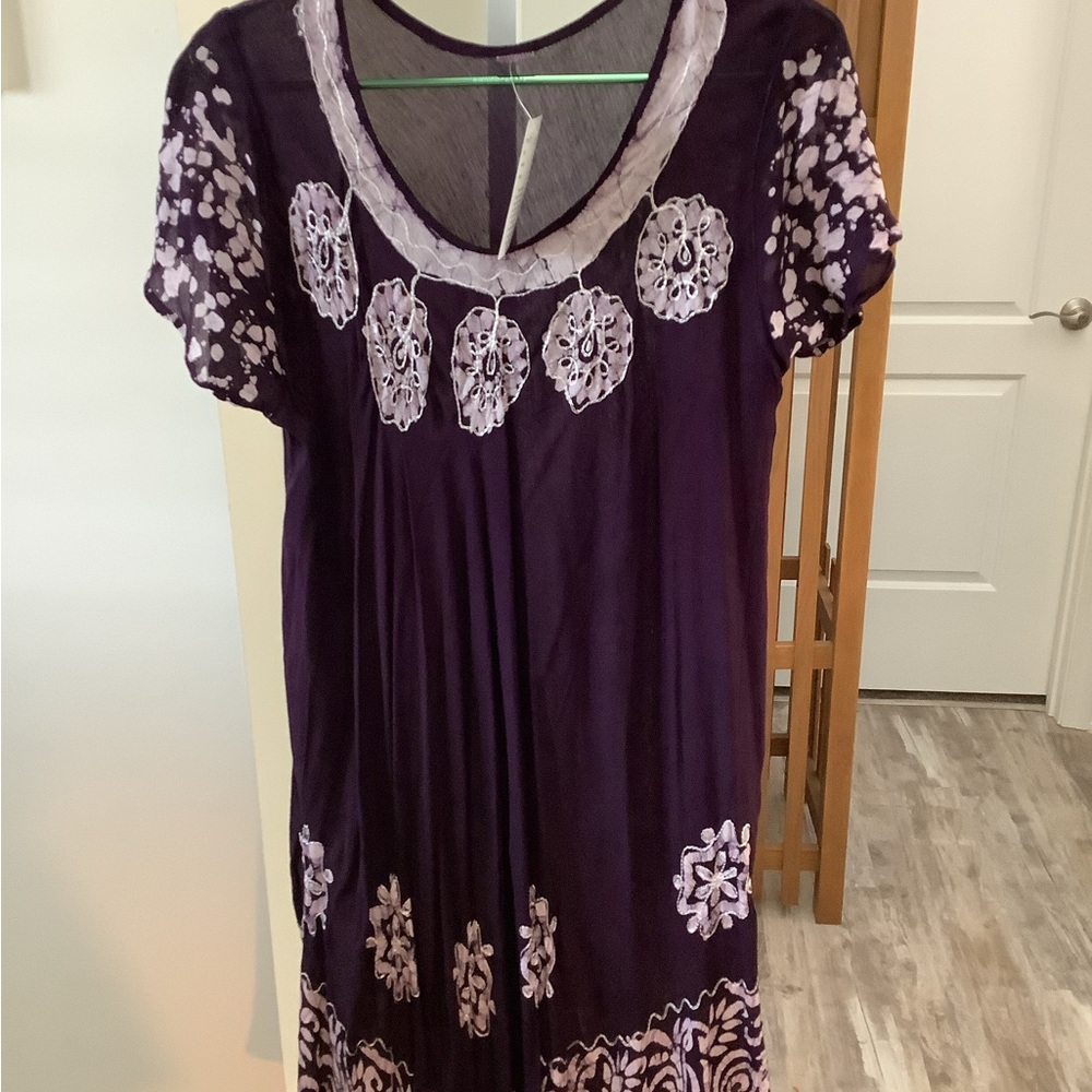 Purple Floral Women's Dress